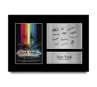 HWC Trading A4 Star Trek The Motion Picture Cast William Shatner, Leonard Nimoy Cadeaux Imprimé Signé Autographe Photo pour les fans de cinéma - A4