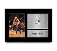 HWC Trading A4 Stephen Steph Curry Golden State Warriors Cadeaux imprimés photo autographe signée pour les fans de basket-ball - A4