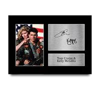 HWC Trading A4 Tom Cruise & Kelly McGillis Top Gun Maverick & Charlie Cadeaux Imprimé Signé Autographe Photo pour les fans de cinéma - A4