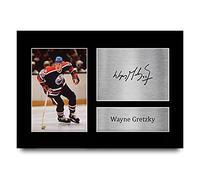 HWC Trading A4 Wayne Gretzky Edmonton Oilers Cadeaux imprimés autographes signés pour les fans de hockey sur glace - A4