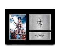 HWC Trading A4 Yul Brynner The Ten Commandments Cadeaux Imprimé Signé Autographe Photo pour les fans de cinéma - A4