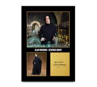 HWC Trading Alan Rickman Harry Potter Severus Snape Cadeaux Imprimé Signé Autographe Photo pour les fans de cinéma - A4 Impression Uniquement (ID-005830)