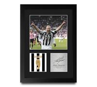 HWC Trading Alan Shearer Newcastle United Cadeaux imprimés photo autographe signée pour les fans de football et les supporters - A4 Portrait Encadré