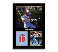 HWC Trading Andre Dawson Baseball Autographe Signé Affiche Imprimée A4 Idée | Carte à Fort Grammage, Compatible avec tout Cadre Standard, Livré à Plat, Idée Cadeau Souvenir