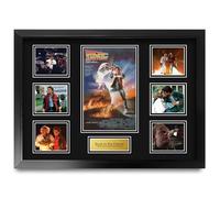 HWC Trading Back to the Future Cadeaux imprimés autographes signés, Montage d'affichage de présentation pour les fans de cinéma - A2 Encadré