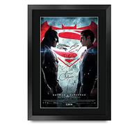 HWC Trading Batman v Superman Ben Affleck, Henry Cavill Cadeaux Imprimé Signé Autographe Photo pour les fans de cinéma - A3 Encadré