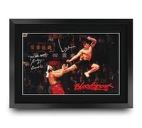HWC Trading Bloodsport Scene 1 Cadeaux Imprimé Signé Autographe Photo pour les fans de cinéma - A3 Encadré