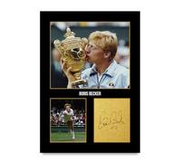 HWC Trading Boris Becker Cadeaux Imprimés Photo autographe signée pour les fans de tennis - A4 Impression Uniquement (ID-006041)