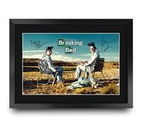 HWC Trading Breaking Bad Scene 2 Cadeaux Imprimé Signé Autographe Photo pour les fans de télévision - A3 Encadré