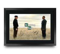 HWC Trading Breaking Bad Scene 3 Cadeaux Imprimé Signé Autographe Photo pour les fans de télévision - A3 Encadré