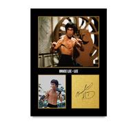 HWC Trading Bruce Lee Enter the Dragon Lee Cadeaux Imprimé Signé Autographe Photo pour les fans de cinéma - A4 Impression Uniquement (ID-005942)