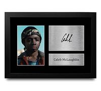 HWC Trading Caleb McLaughlin Strange Hawkins Thing Lucas Sinclair Cadeaux Imprimé Signé Autographe Photo pour les fans d’émissions de télévision - A4 Encadré