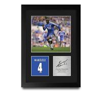 HWC Trading Claude Makelele Chelsea Cadeaux imprimés photo autographe signée pour les fans de football et les supporters - A4 Portrait Encadré