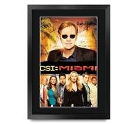HWC Trading CSI Miami Crime Scene Investigation Cadeaux Imprimé Signé Autographe Photo pour les fans de télévision - A3 Encadré