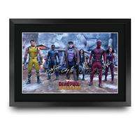 HWC Trading Deadpool 3 Scene 1 Cadeaux Imprimé Signé Autographe Photo pour les fans de cinéma - A3 Encadré
