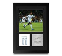 HWC Trading Didier Drogba Marseille Cadeaux imprimés photo autographe signée pour les fans de football et les supporters - A4 Portrait Encadré
