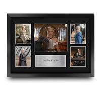 HWC Trading Emilia Clarke Game of Thrones Cadeaux Imprimé Signé Autographe Présentation Photo Montage Affichage pour les fans d’émissions de télévision - A3 Encadré