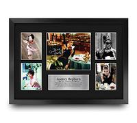 HWC Trading FR A3 Audrey Hepburn Cadeaux Imprimé Signé Autographe Photo pour les fans de cinéma - A3 Encadré
