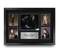 HWC Trading FR A3 Bonnie Wright Harry Potter Ginny Weasley Cadeaux Imprimés Autographe Affichage d’autographes pour les fans de cinéma - A3 Encadré