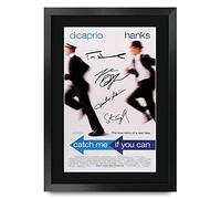 HWC Trading FR A3 Catch Me If You Can Leonardo DiCaprio Cadeaux imprimés affiche photo autographe signée pour les fans de cinéma - A3 Encadré
