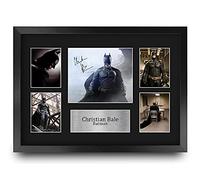 HWC Trading FR A3 Christian Bale Batman The Dark Knight Cadeaux Imprimé Signé Autographe Photo pour les fans de cinéma - A3 Encadré