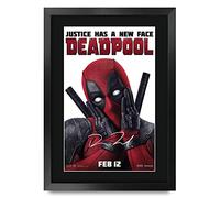 HWC Trading FR A3 Deadpool Ryan Reynolds Cadeaux imprimés affiche photo autographe signée pour les fans de cinéma - A3 Encadré