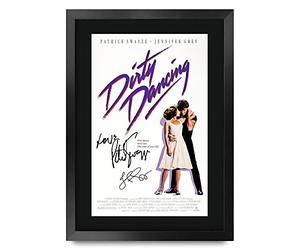 HWC Trading FR A3 Dirty Dancing Patrick Swayze Cadeaux imprimés affiche photo autographe signée pour les fans de cinéma - A3 Encadré