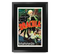 HWC Trading FR A3 Dracula (The Original 1931) Cadeaux imprimés affiche photo autographe signée pour les fans de cinéma - A3 Encadré