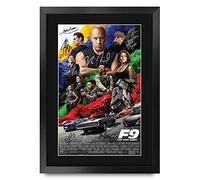HWC Trading FR A3 Fast & Furious Vin Diesel Cadeaux imprimés affiche photo autographe signée pour les fans de cinéma - A3 Encadré
