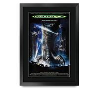 HWC Trading FR A3 Godzilla Matthew Broderick Cadeaux imprimés affiche photo autographe signée pour les fans de cinéma - A3 Encadré