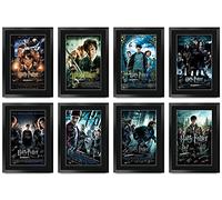 HWC Trading FR A3 Harry Potter Full Collection Daniel Radcliffe Cadeaux imprimés affiche photo autographe signée pour les fans de cinéma - A3 Encadré