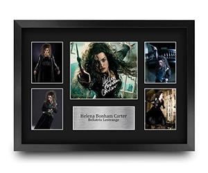 HWC Trading FR A3 Helena Bonham Carter Harry Potter Bellatrix Cadeaux Imprimés Autographe Affichage d’autographes pour les fans de cinéma - A3 Encadré