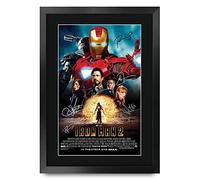 HWC Trading FR A3 Iron Man 2 Robert Downey Jr Cadeaux imprimés affiche photo autographe signée pour les fans de cinéma - A3 Encadré