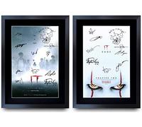 HWC Trading FR A3 IT Movie Collection Bill Skarsgård Cadeaux imprimés affiche photo autographe signée pour les fans de cinéma - A3 Encadré