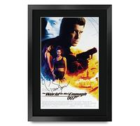 HWC Trading FR A3 James Bond - The World Is Not Enough Pierce Brosnan Cadeaux imprimés affiche photo autographe signée pour les fans de cinéma - A3 Encadré