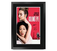 HWC Trading FR A3 Killing Eve Jodie Comer Cadeaux Imprimé Affiche autographe signée pour les fans de télévision - A3 Encadré