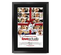 HWC Trading FR A3 Love Actually Hugh Grant Cadeaux imprimés affiche photo autographe signée pour les fans de cinéma - A3 Encadré