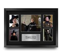 HWC Trading FR A3 Maggie Smith Harry Potter Minerva McGonagall Cadeaux Imprimés Autographe Affichage d’autographes pour les fans de cinéma - A3 Encadré