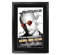 HWC Trading FR A3 Natural Born Killers Woody Harrelson Cadeaux imprimés affiche photo autographe signée pour les fans de cinéma - A3 Encadré