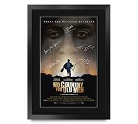 HWC Trading FR A3 No Country for Old Men Cadeaux imprimés affiche photo autographe signée pour les fans de cinéma - A3 Encadré