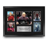 HWC Trading FR A3 Patrick Stewart Star Trek Jean-Luc Picard Cadeaux Imprimé Signé Autographe Photo pour les fans d’émissions de télévision - A3 Encadré