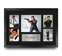 HWC Trading FR A3 Pierce Brosnan James Bond Cadeaux Imprimé Signé Autographe Photo pour les fans de cinéma - A3 Encadré
