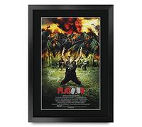 HWC Trading FR A3 Platoon Tom Berenger Cadeaux imprimés affiche photo autographe signée pour les fans de cinéma - A3 Encadré