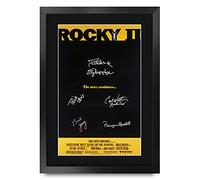 HWC Trading FR A3 Rocky Sylvester Stallone Cadeaux imprimés affiche photo autographe signée pour les fans de cinéma - A3 Encadré