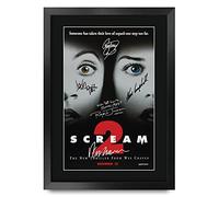 HWC Trading FR A3 Scream Cadeaux imprimés affiche photo autographe signée pour les fans de cinéma - A3 Encadré
