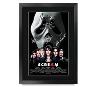 HWC Trading FR A3 Scream Cadeaux imprimés affiche photo autographe signée pour les fans de cinéma - A3 Encadré