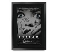 HWC Trading FR A3 Scream Cadeaux imprimés affiche photo autographe signée pour les fans de cinéma - A3 Encadré
