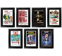 HWC Trading FR A3 Sean Connery Bond Collection Cadeaux Ensemble d’affiches imprimées Photo autographe signée pour les fans de cinéma - A3 Encadré