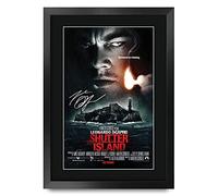 HWC Trading FR A3 Shutter Island Leo DiCaprio Cadeaux imprimés affiche photo autographe signée pour les fans de cinéma - A3 Encadré