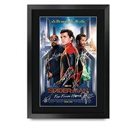HWC Trading FR A3 Spider-Man: Far From Home Tom Holland Cadeaux imprimés affiche photo autographe signée pour les fans de cinéma - A3 Encadré